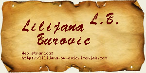 Lilijana Burović vizit kartica